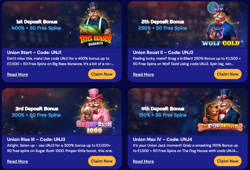 union jackpots casino welcome bonus